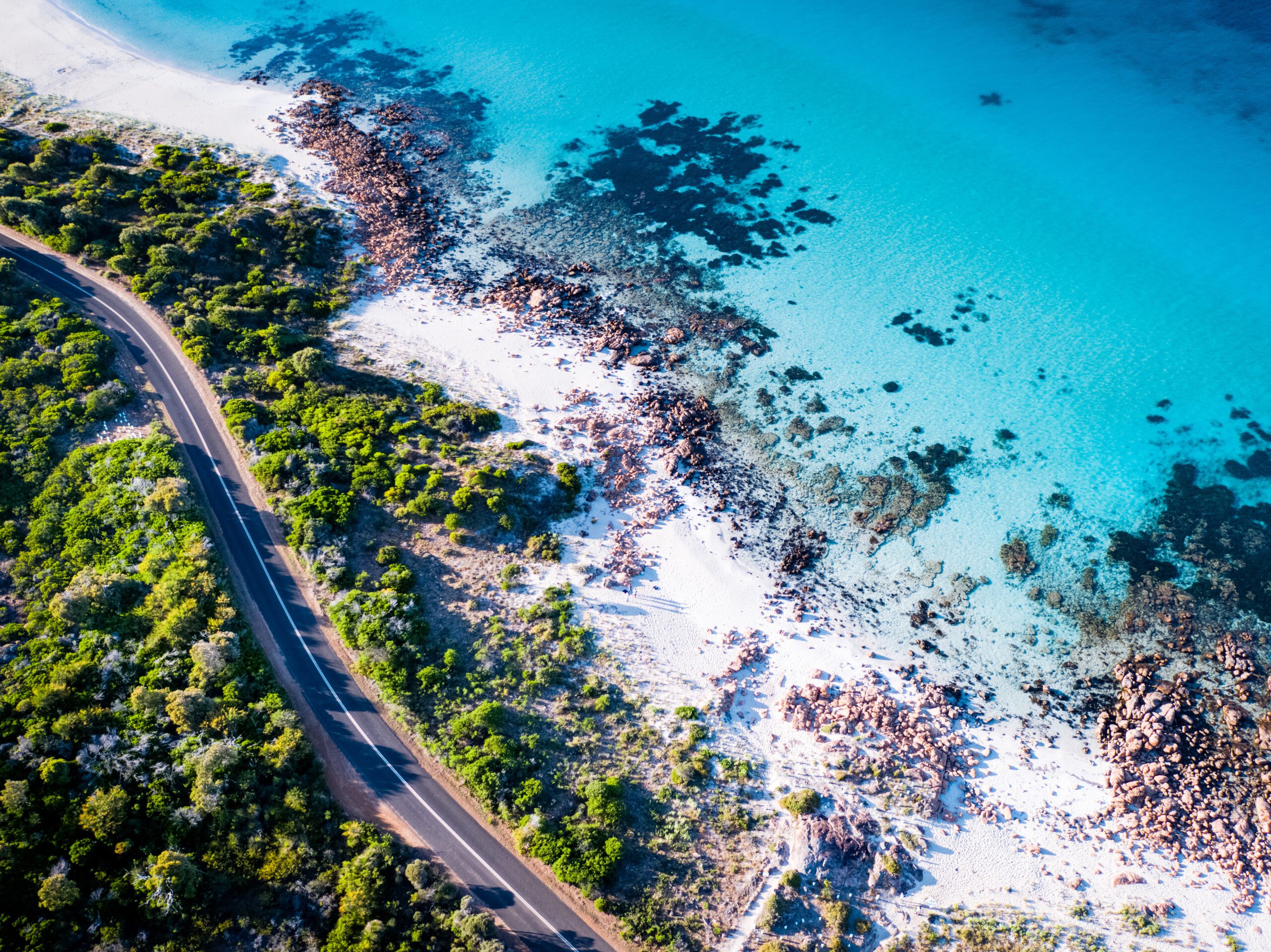 Aerial view of Eagle Bay Beach, near Dunsborough<br />