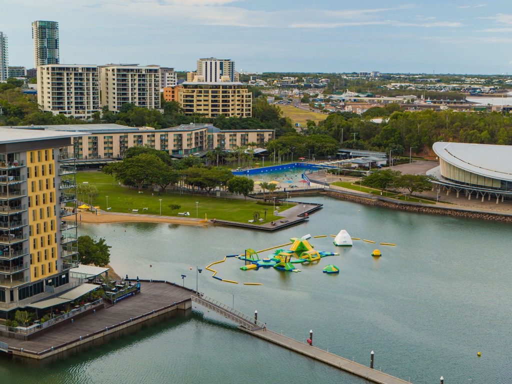 Aerial of Darwin Waterfront - Credit Tourism NT