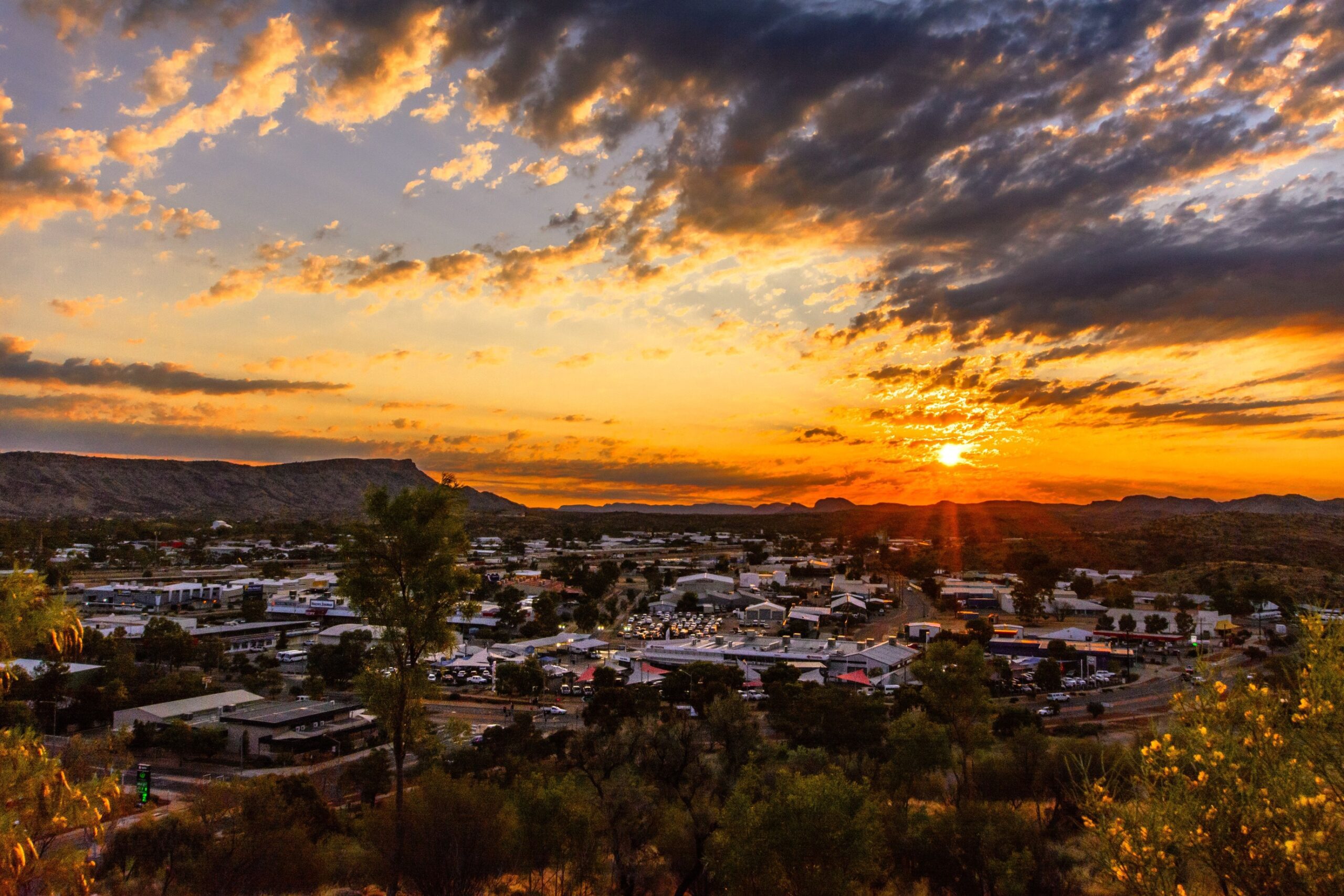 Sun sets over Alice Springs - Credit Tourism NT Debra Hoyt
